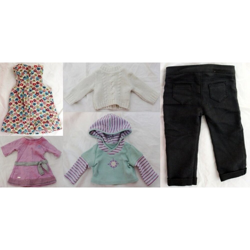 American Girl Doll 5 pc Clothing Lot JLY Sweater Hoodie Pants Dress Shirt